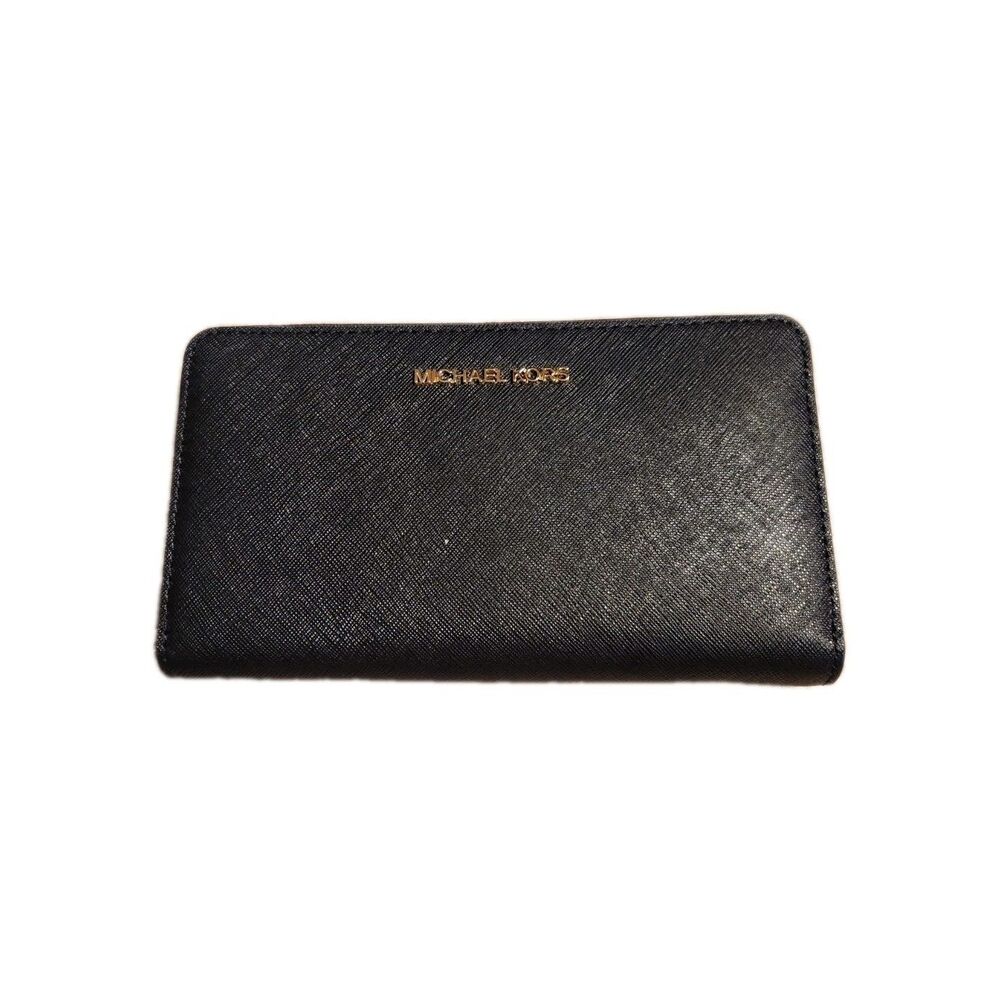 Michael Kors Jet Set Signature Multifunction Wristlet - Black, Large